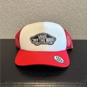Vans Kids Red and White Cap